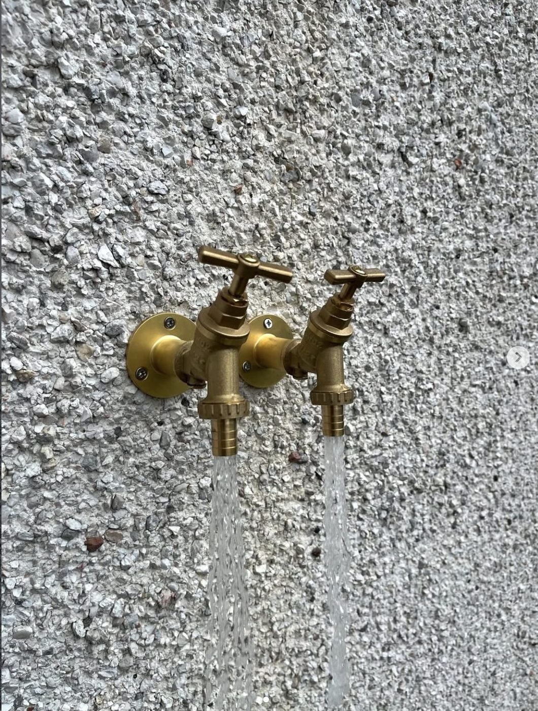 Running water from brass taps fitted by our plumbers in Doncaster